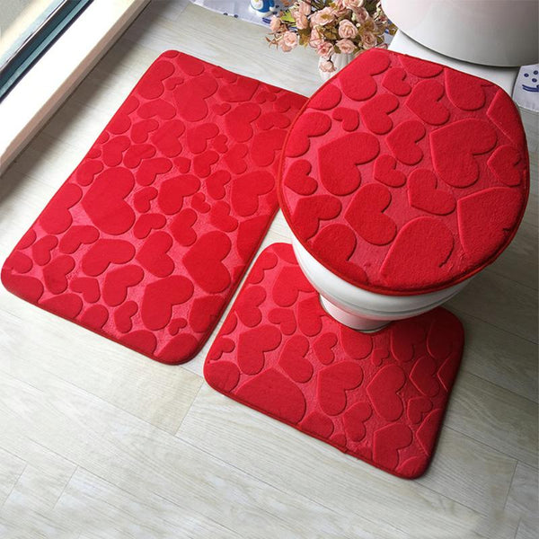 3Pcs/Set Bathroom Mat Set