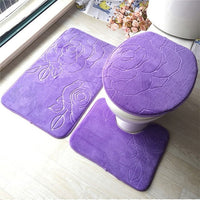 3Pcs/Set Bathroom Mat Set