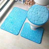 3Pcs/Set Bathroom Mat Set