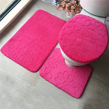 3Pcs/Set Bathroom Mat Set