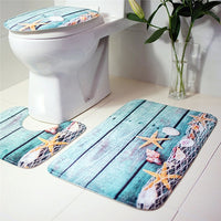 3Pcs/Set Bathroom Mat Set