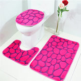 3Pcs/Set Bathroom Mat Set