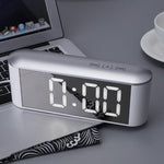 LED Mirror Alarm Clock Digital Clock Multifunction