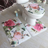 3Pcs/Set Bathroom Mat Set