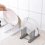 White Plastic Dish Lid Holder Storage Racks